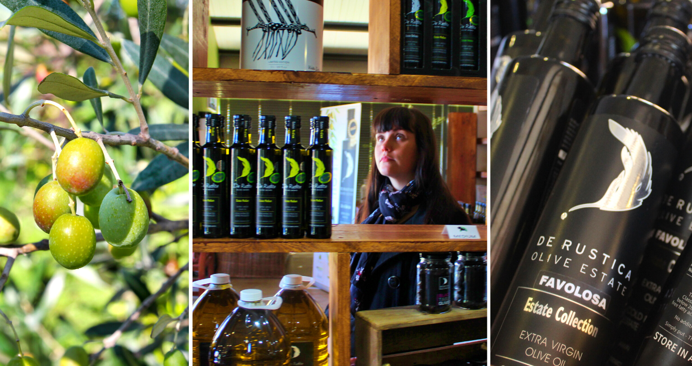 Koop ’n bottel olyfolie vir elke dis by De Rustica. Koop ’n bottel olyfolie vir elke dis by De Rustica.